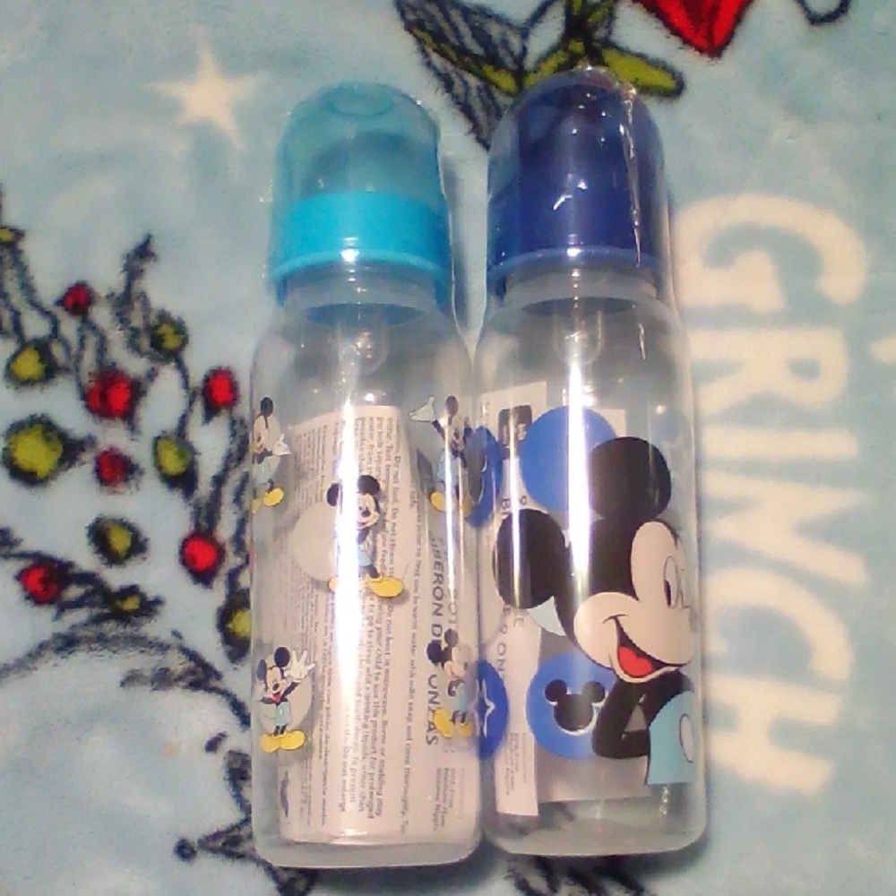 Disney Mickey Mouse Baby Bottles - Blue and Navy